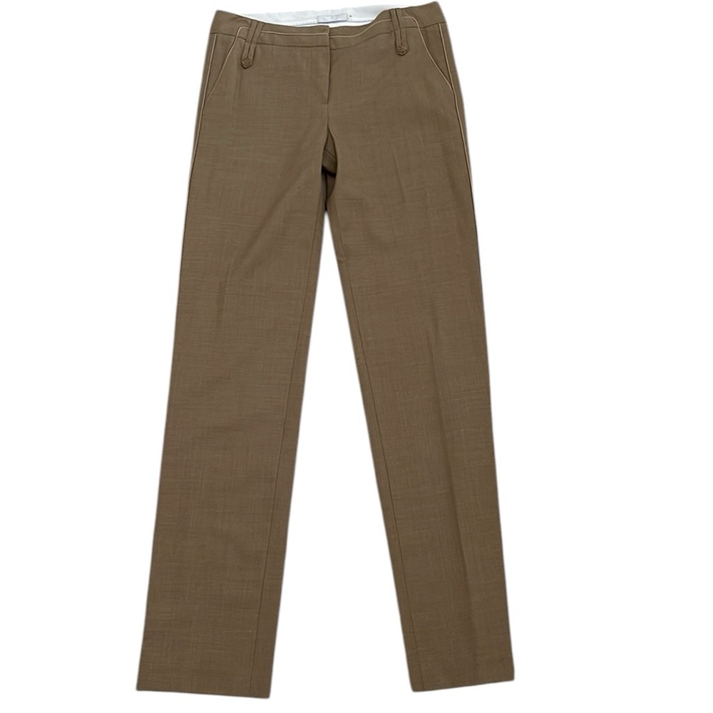 NWOT Badgley Mischka Tan Wool Tailored Pants Trousers Size 8